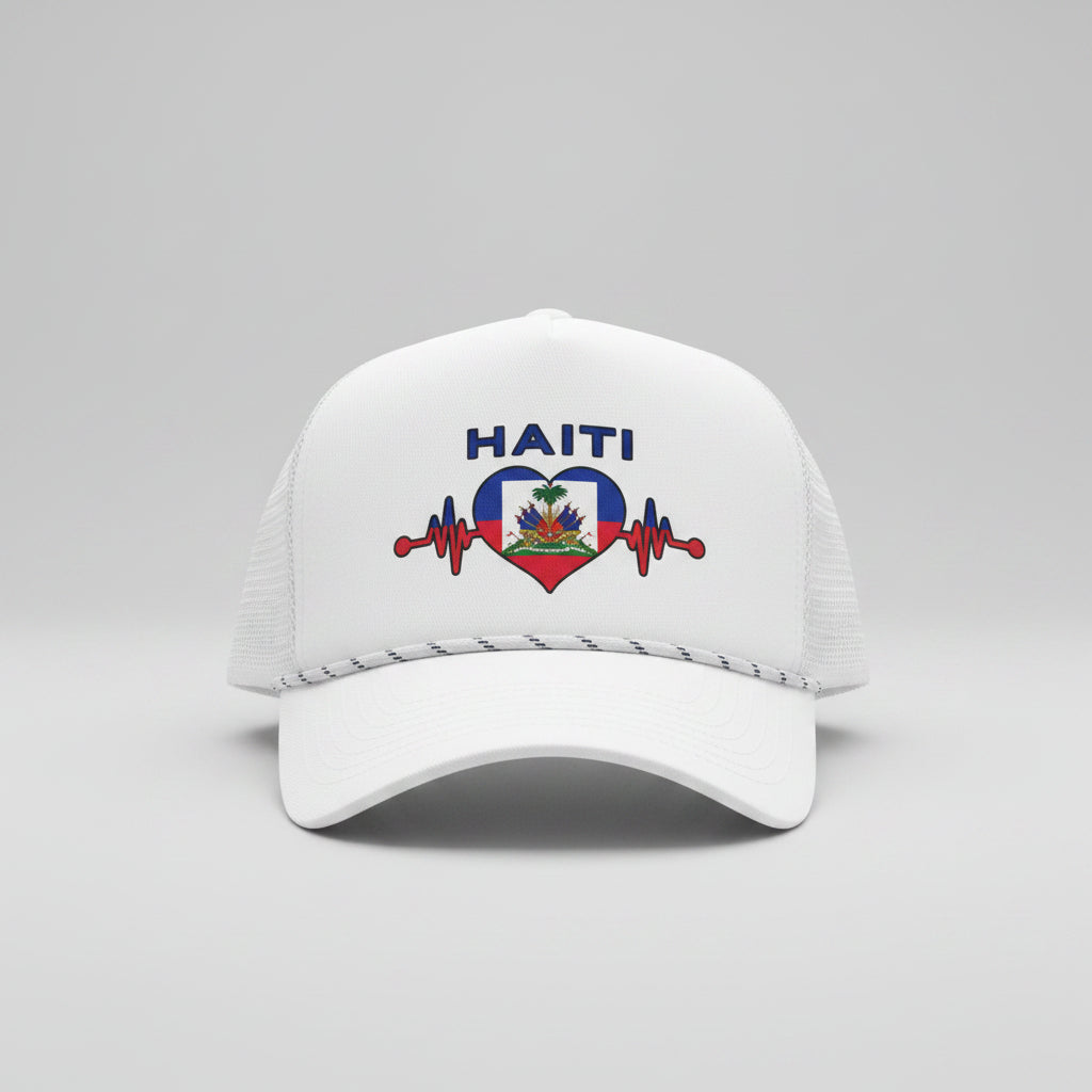"Pulse of a Nation" Mesh Trucker Hat- Carry Haitian pride everywhere you go!