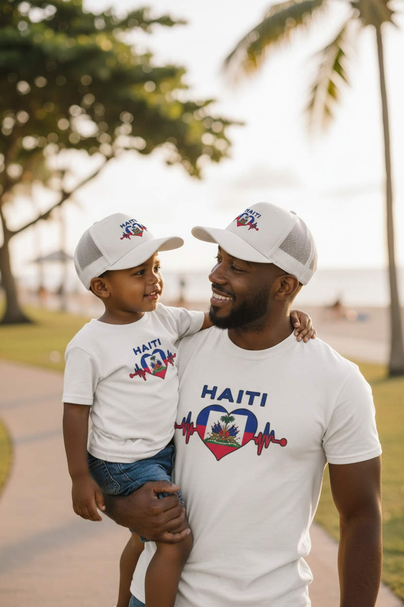 "Pulse of a Nation" Mesh Trucker Hat- Carry Haitian pride everywhere you go!