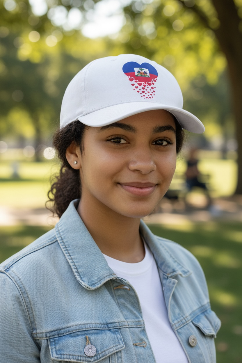 The "Open Heart of Ayiti" Premium Hat-Serves as a reminder that true strengths begins with an open heart.